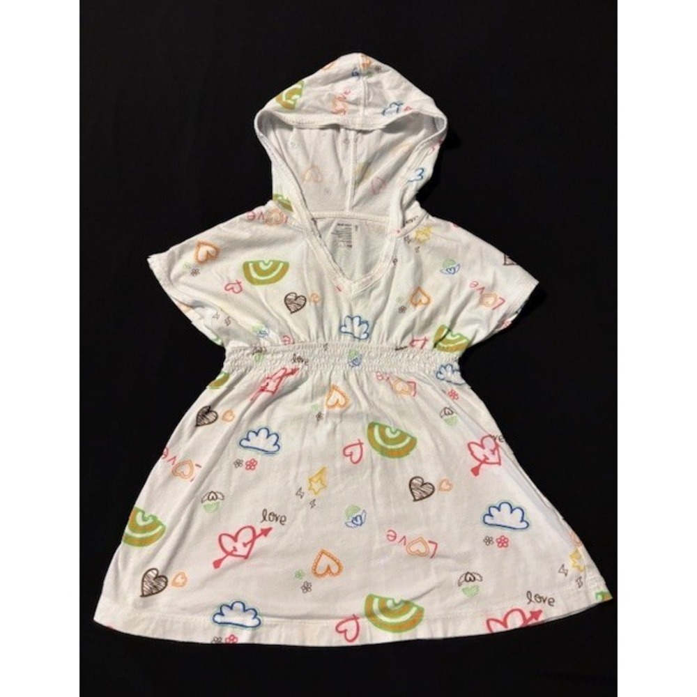 Old Navy hooded beach cover up, kids size 8